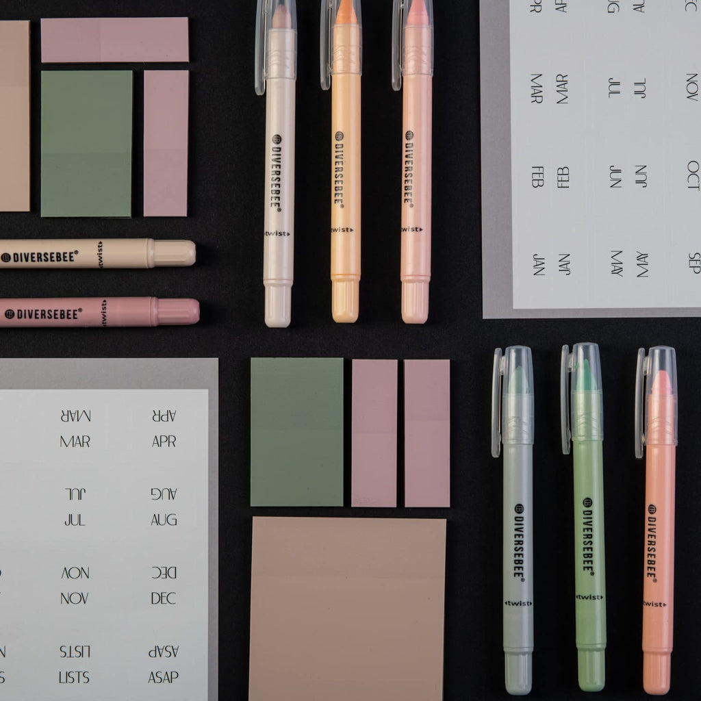 Transparent Sticky Notes (Includes Quick Dry Pen), Cute Clear Sticky Tabs, Translucent Page Flags Book Markers Stickers, Planner Accessories Bible Journaling Study Office Supplies (Pastel)