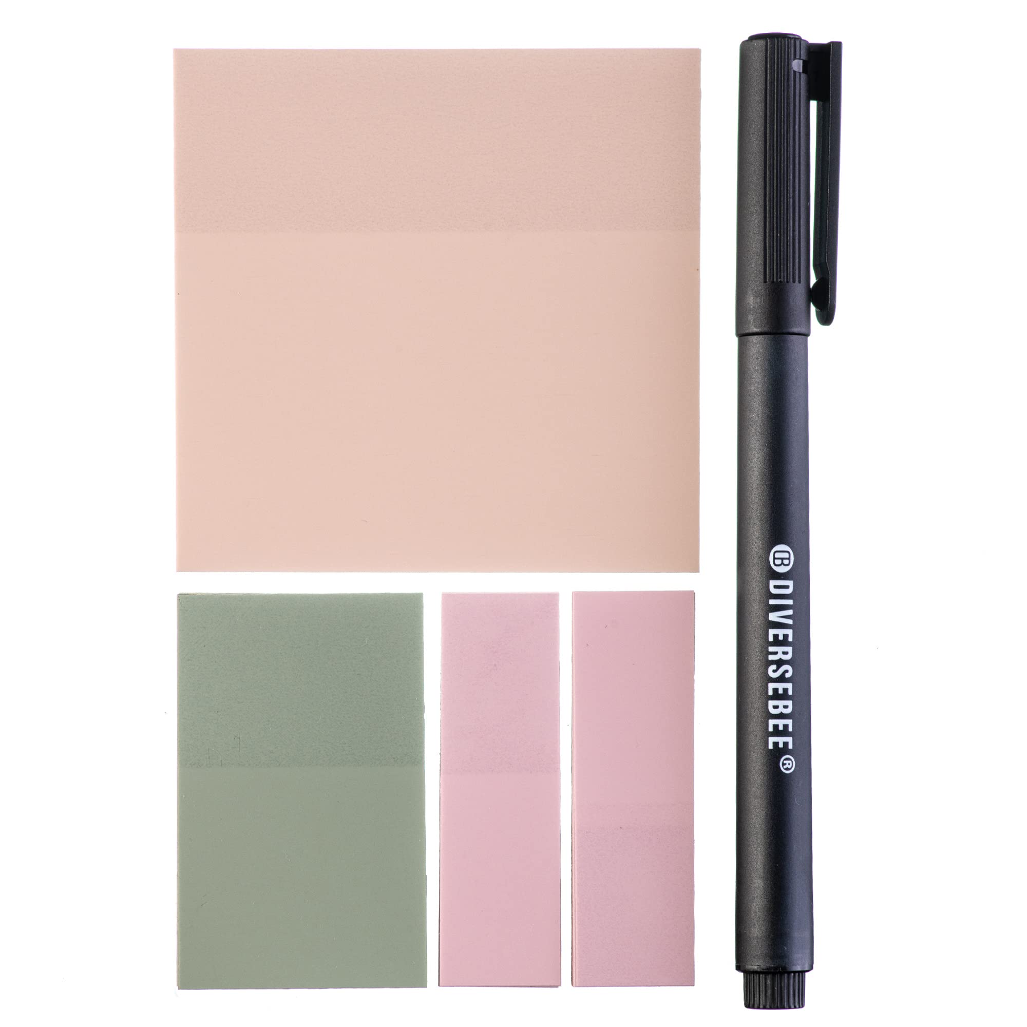 Transparent Sticky Notes (Includes Quick Dry Pen), Cute Clear Sticky Tabs, Translucent Page Flags Book Markers Stickers, Planner Accessories Bible Journaling Study Office Supplies (Pastel)