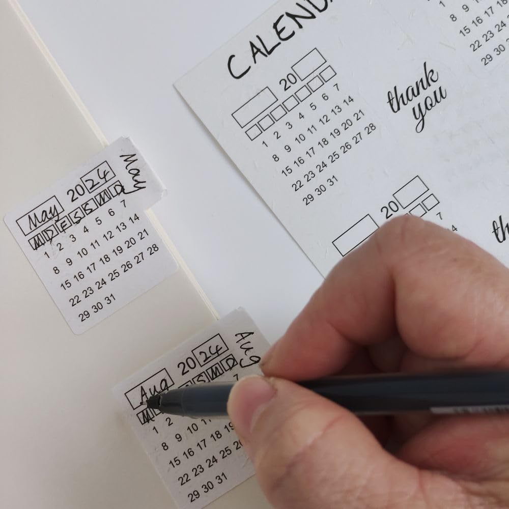 Monthly Tabs Calendar Stickers for Yearly Planner for Journal Dividers, Plan for School Year, Agendas and Organizers, Office Supplies (Style1-32Months)